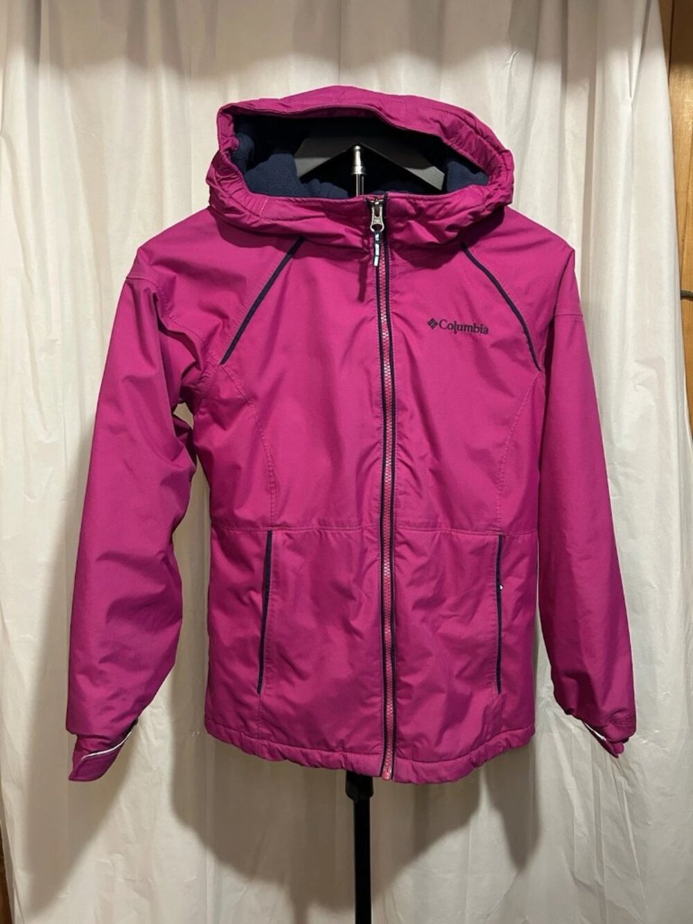 Columbia Omni-Heat Insulated Jacket Hooded Full Zip Omni-Tech Girls Size M